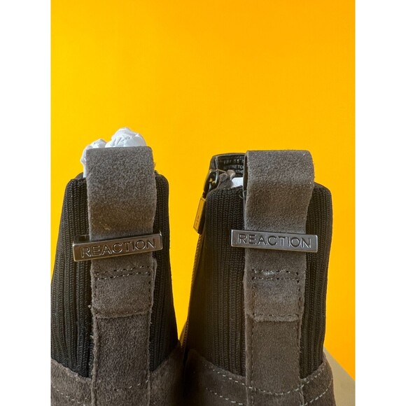 Reaction Kenneth Cole Salt Stretch Booties Womens 8 M Concrete Suede Heeled NWB - Picture 5 of 11